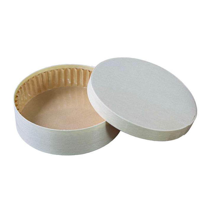 Boîte ronde bois FSC mix + papier ing - cuisson four  H40mm 350ml-60Pcs