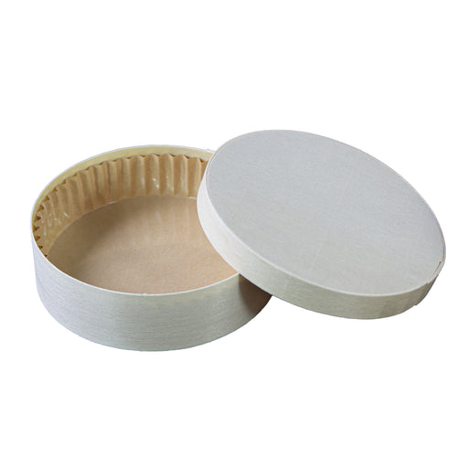 Boîte ronde bois FSC mix + papier ing - cuisson four  H40mm 350ml-60Pcs