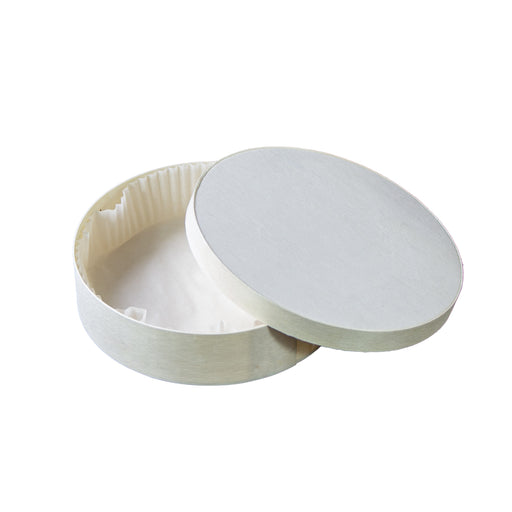 Boîte ronde bois FSC mix + papier ing - cuisson four  H42mm 600ml-60Pcs