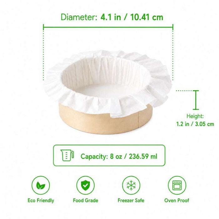 Bake-a-ring - Anneau de cuisson avec papier cuisson intégré  H30mm 260ml-100Pcs