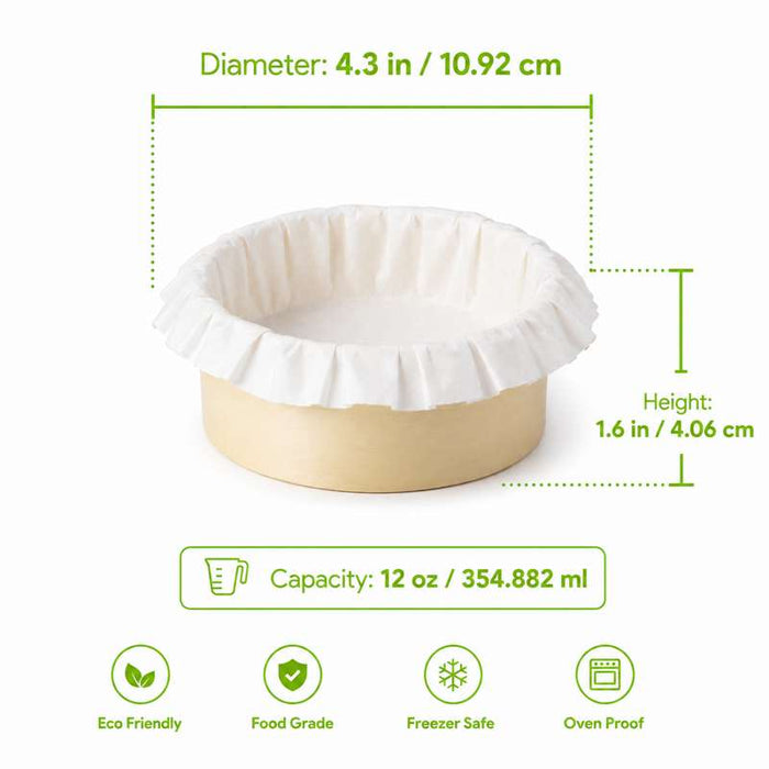 Bake-a-ring - Anneau de cuisson avec papier cuisson intégré  H40mm 390ml-60Pcs