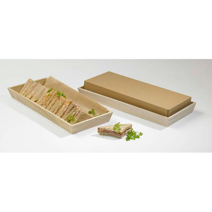 Plateau repas bois NOA  390x150mm H40mm-10Pcs