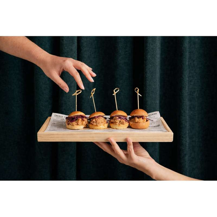 Plateau repas bois NOA  390x150mm H40mm-10Pcs
