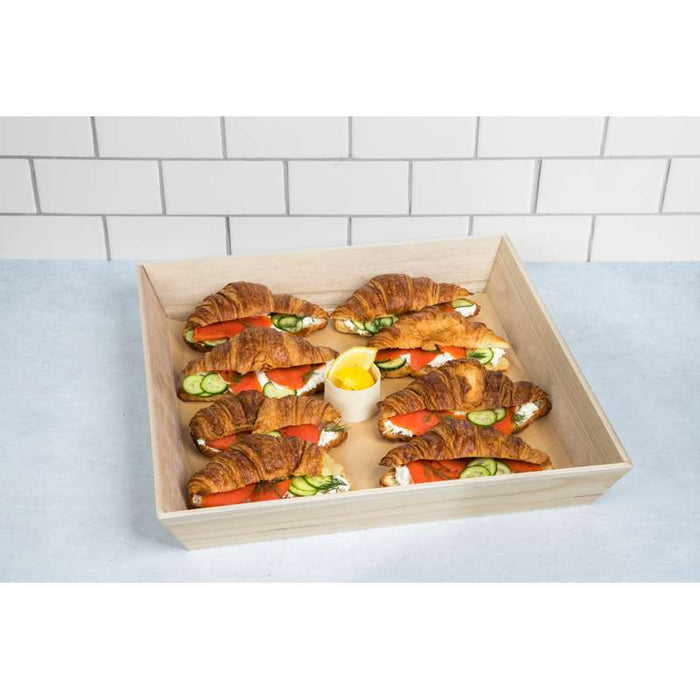 Plateau repas bois NOA 260x260mm H66mm-10Pcs