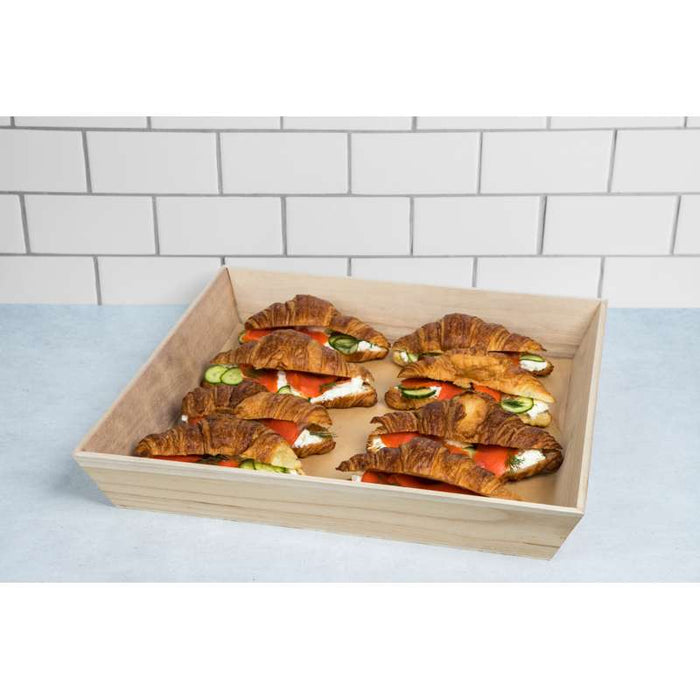 Plateau repas bois NOA 260x260mm H66mm-10Pcs