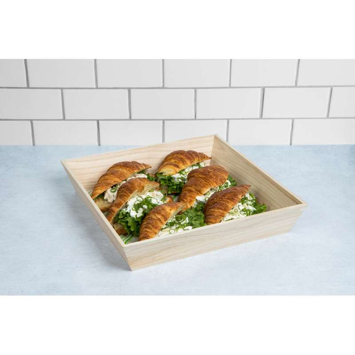 Plateau repas bois NOA 260x260mm H66mm-10Pcs