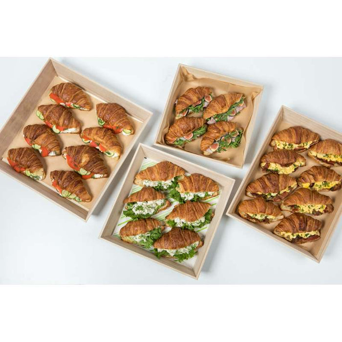 Plateau repas bois NOA 260x260mm H66mm-10Pcs
