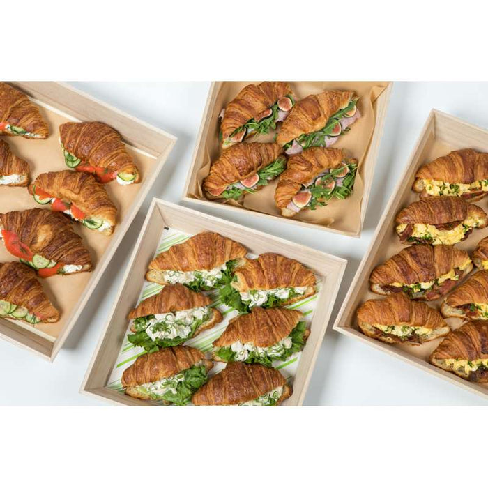 Plateau repas bois NOA 260x260mm H66mm-10Pcs