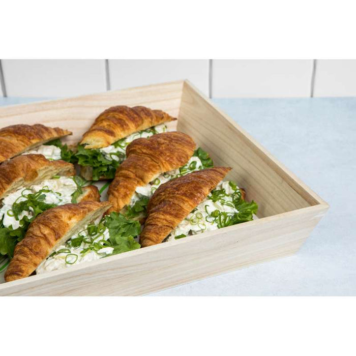Plateau repas bois NOA 260x260mm H66mm-10Pcs