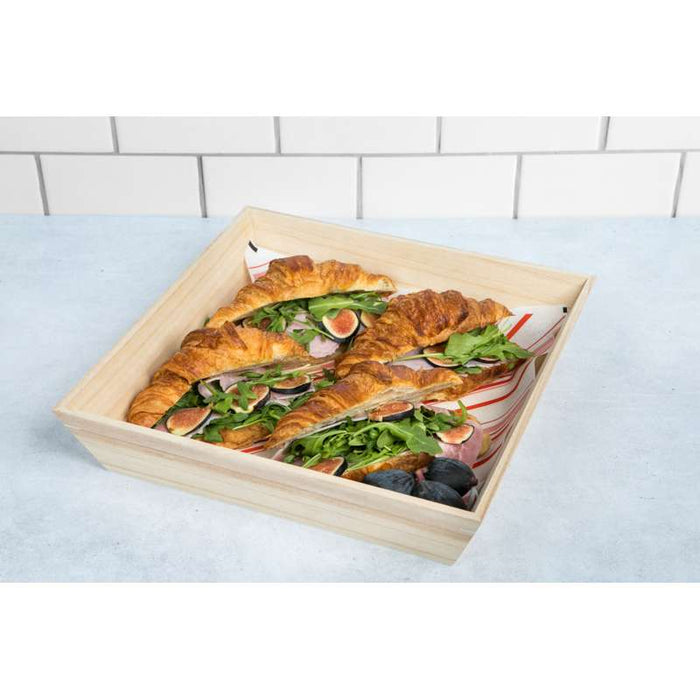 Plateau repas bois NOA  310x310mm H40mm-10Pcs
