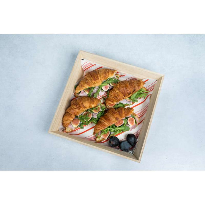 Plateau repas bois NOA  310x310mm H40mm-10Pcs