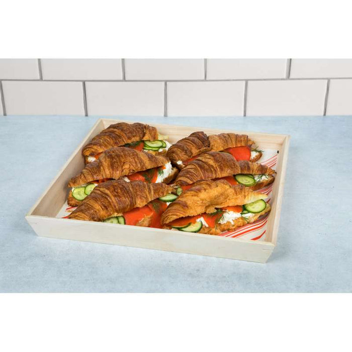 Plateau repas bois NOA  310x310mm H40mm-10Pcs