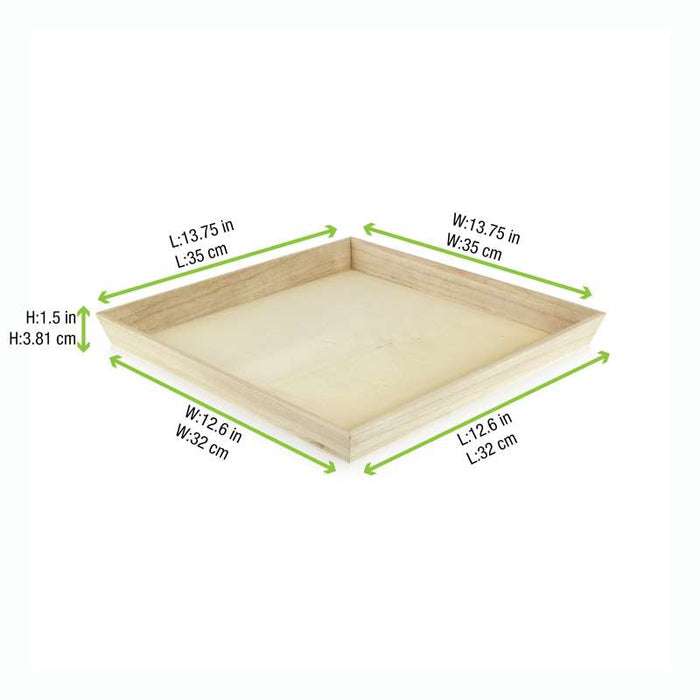 Plateau repas bois NOA  310x310mm H40mm-10Pcs