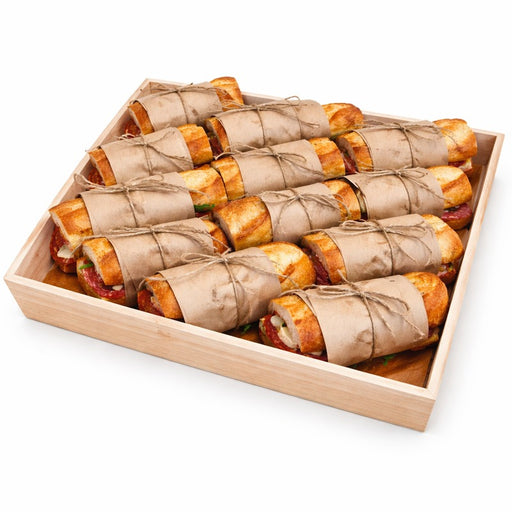 Plateau repas bois NOA 375x375mm H74mm-10Pcs