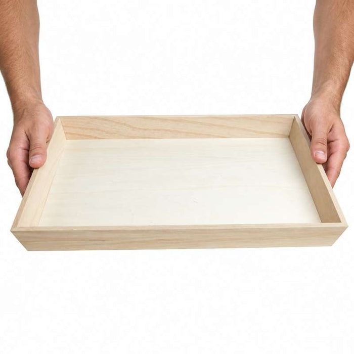 Plateau repas bois NOA 450x300mm H40mm-10Pcs