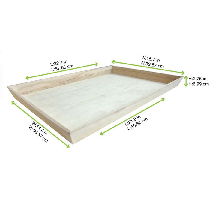 Plateau repas rectangulaire en bois "Noa" 540x360mm H40mm - 10Pcs