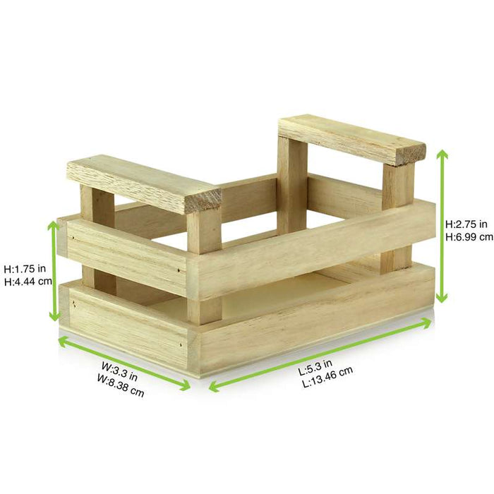 Mini cagette bois  135x85mm H70mm-48Pcs