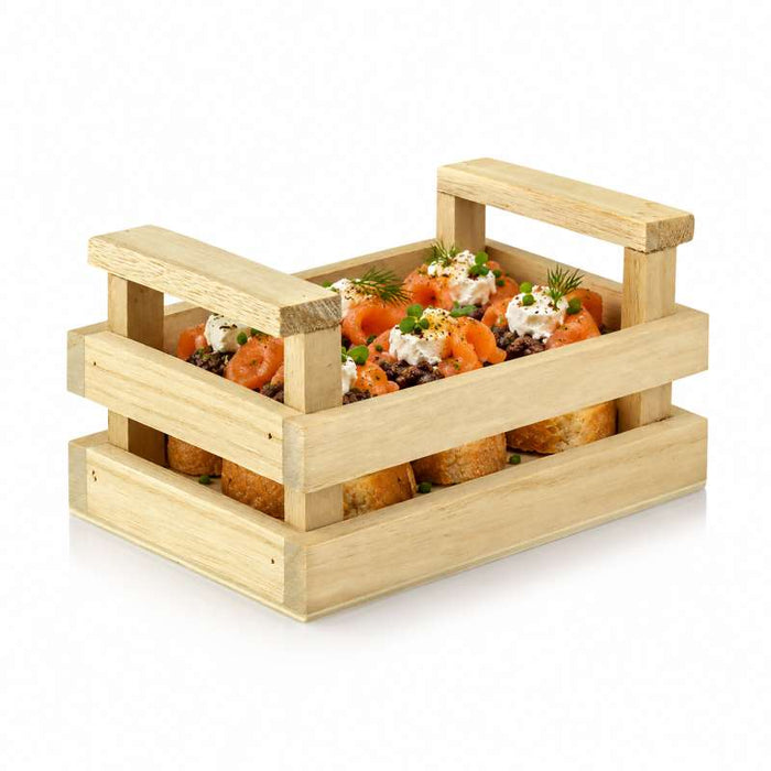 Mini cagette bois  135x85mm H70mm-48Pcs