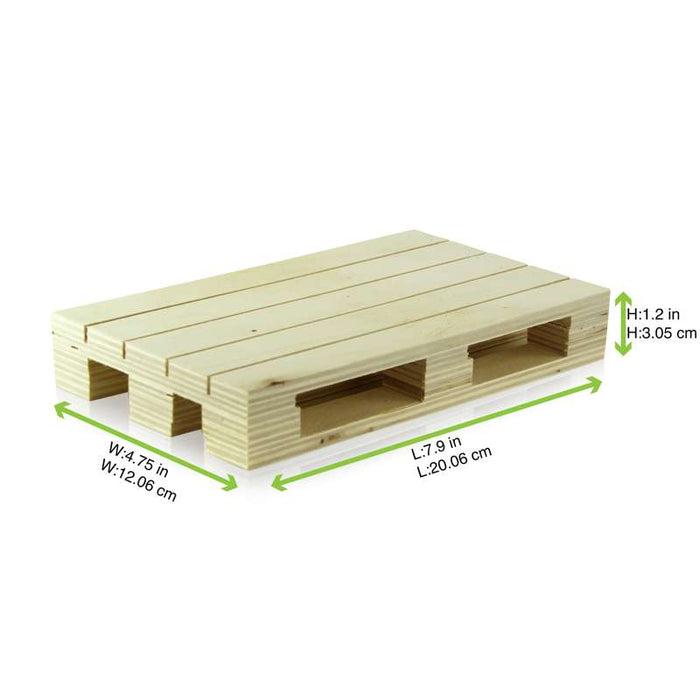 Mini palette de présentation en bois 200x120mm H30mm - 32Pcs