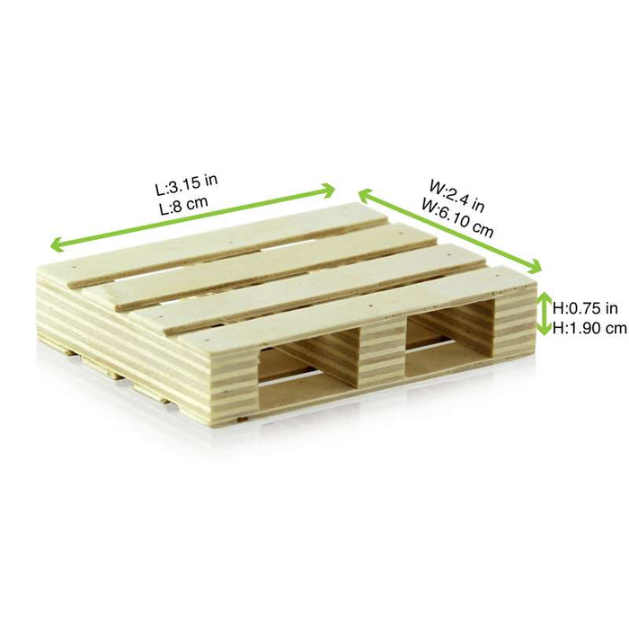 Mini palette bois  80x60mm H17mm-72Pcs