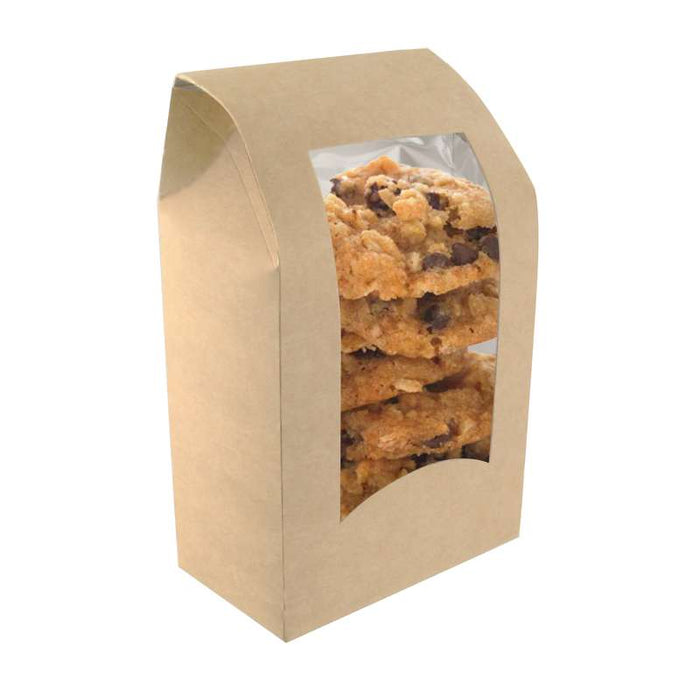 Boîte wrap carton brun à fenêtre  95x54mm H152mm-600Pcs
