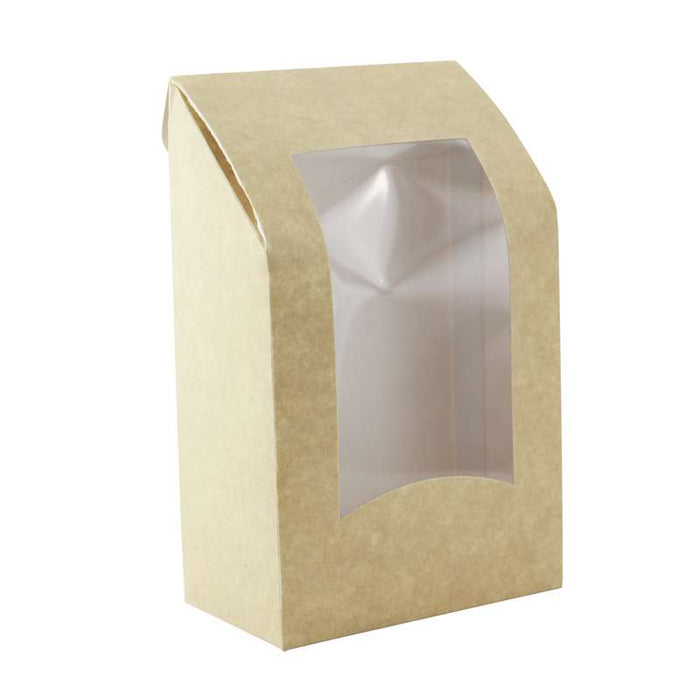 Boîte wrap carton brun à fenêtre  95x54mm H152mm-600Pcs