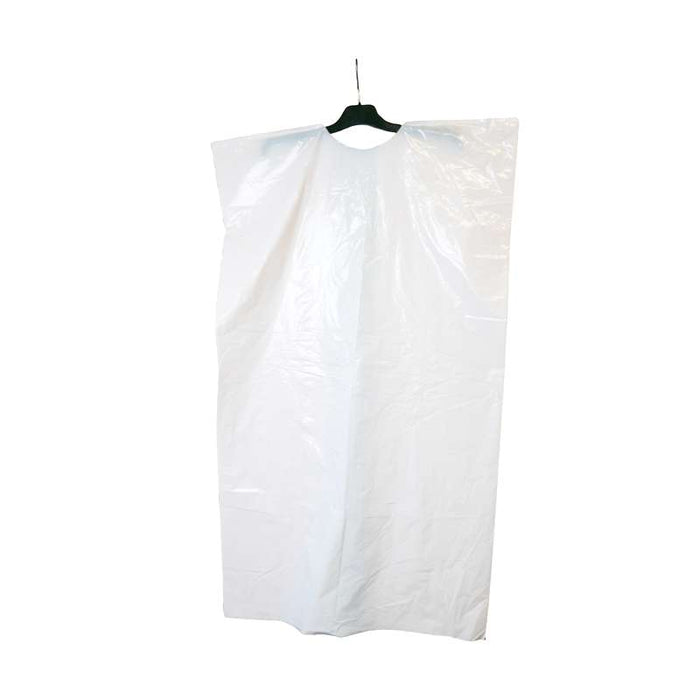 Tablier blouse sans manches en PEBD blanc 1200x700mm - 200Pcs