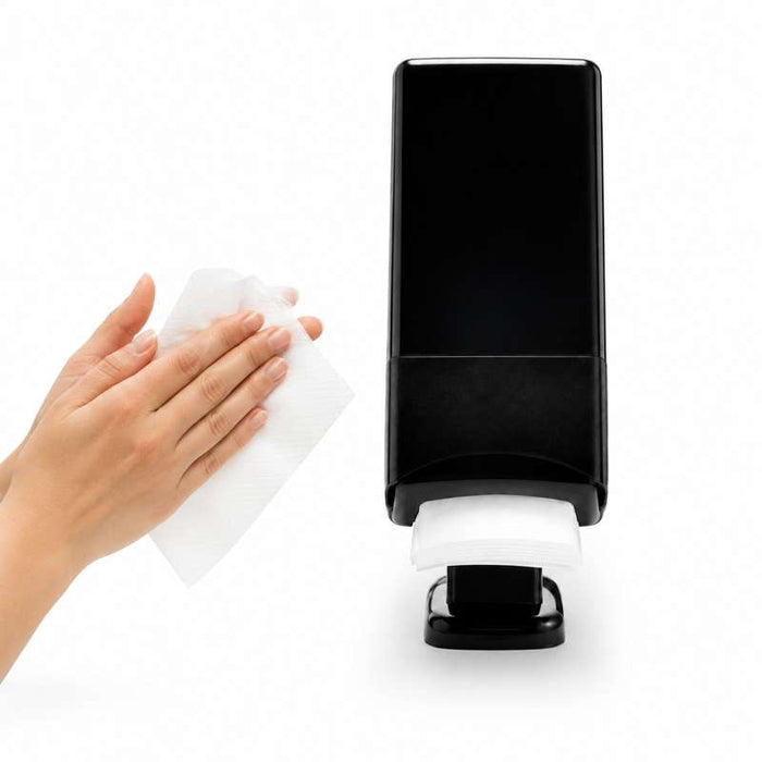Distributeur de serviettes pliées en plastique ABS noir 215mm - 1Pcs