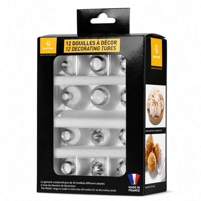Douilles à décor transparentes en coffret de 12  - 1Pcs