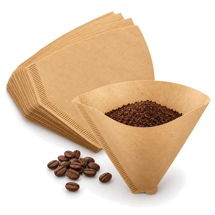 Filtre à café conique n°4 en papier brun alvéolé 195x125mm - 100Pcs