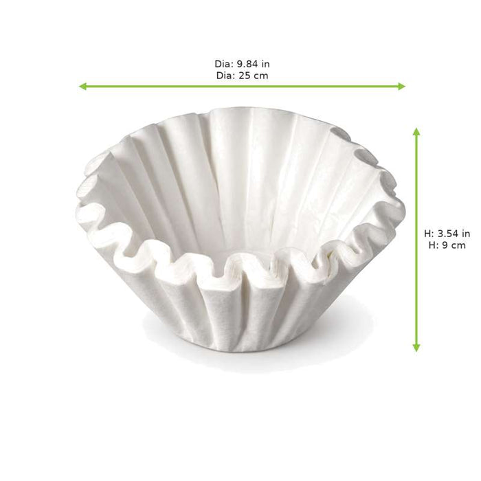 Filtre à café en papier blanc format corbeille Ø250mm H90mm - 1000Pcs