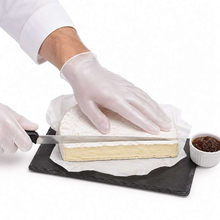 Gants en vinyle micro-poudrés, taille L 240x105mm - 100Pcs