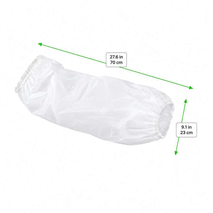 Manchette de protection blanche en PEBD 230x700mm - 400Pcs