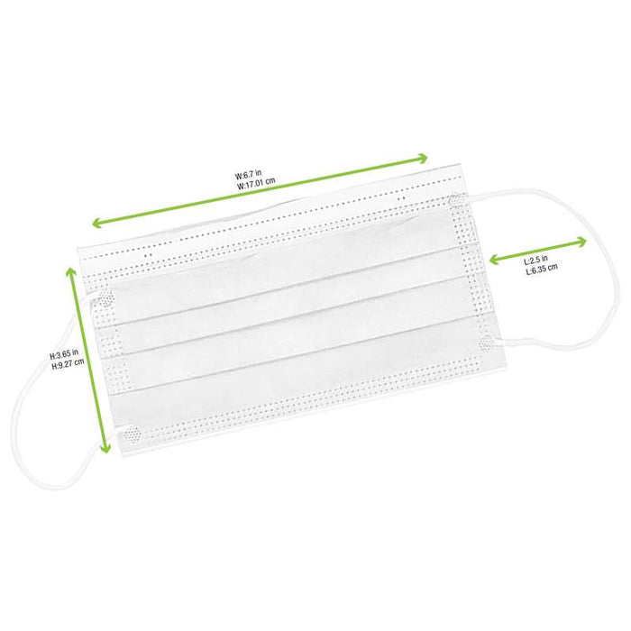 Masque 3 plis non stérile en non-tissé 175x95mm - 100Pcs