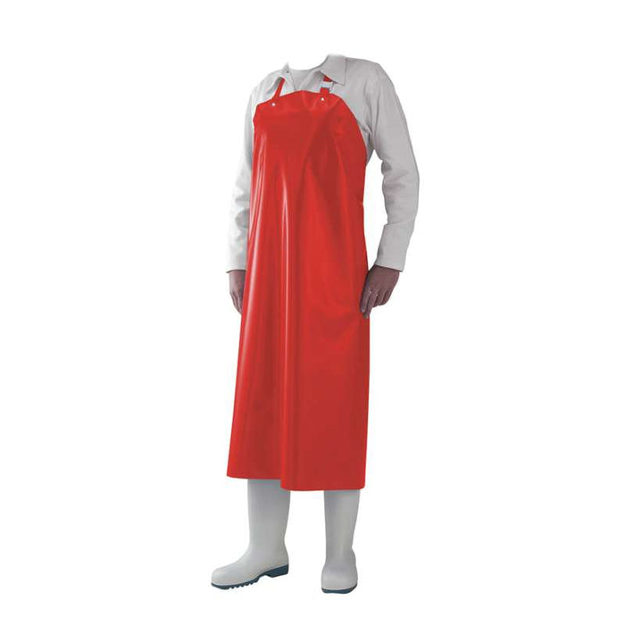 Tablier jetable rouge en plastique PE 690x1070mm - 1000Pcs
