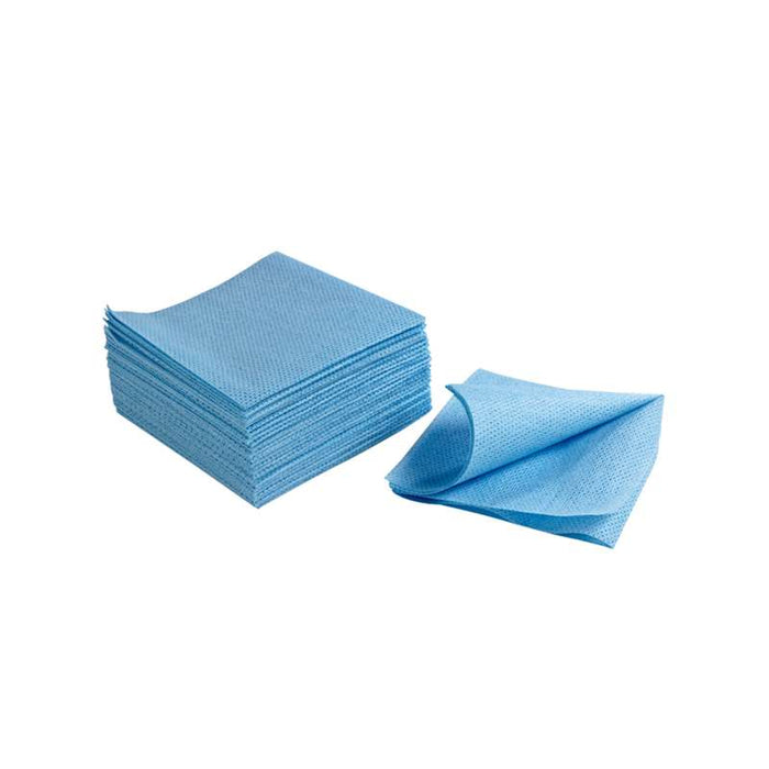 Chiffon d'entretien bleu à usage unique en non tissé 500x350mm - 25Pcs