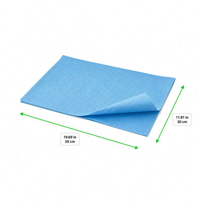 Lavette bleue jetable non tissée 500x300mm - 25Pcs