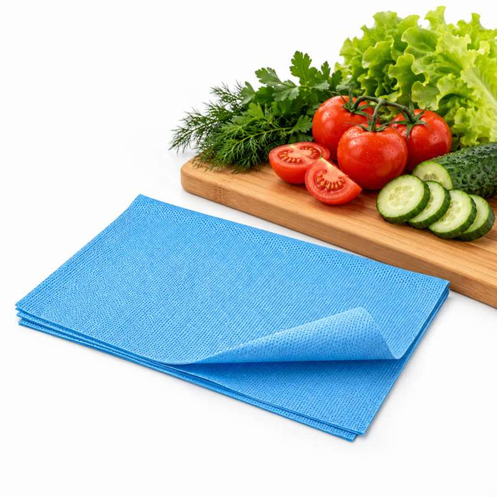 Lavette bleue jetable non tissée 500x300mm - 25Pcs