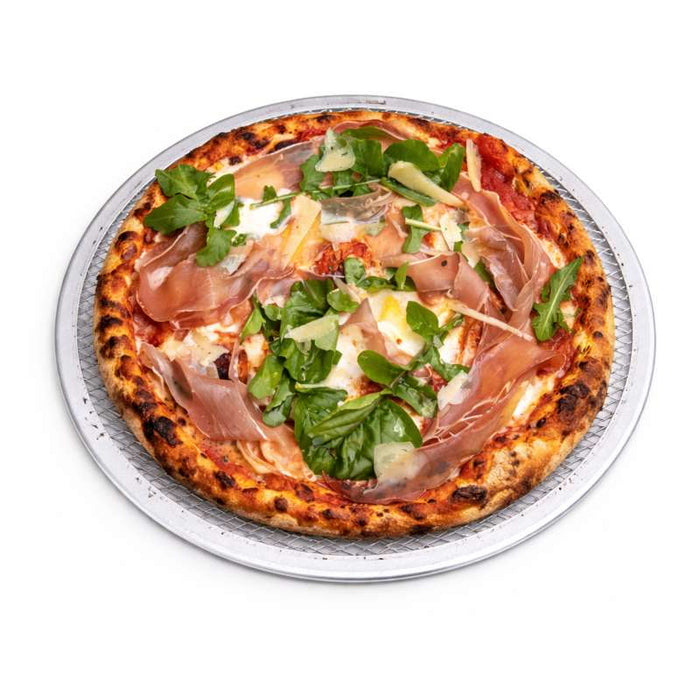 Grille ronde à pizza en aluminium ajouré Ø228mm H4mm - 12Pcs