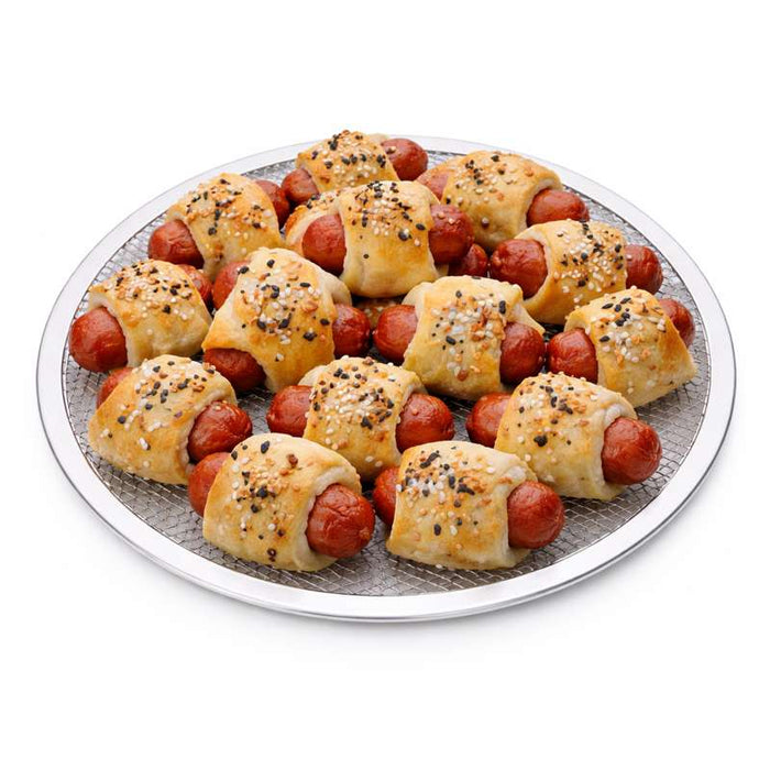 Grille à pizza ronde ajourée en aluminium Ø279,4mm H4mm - 12Pcs