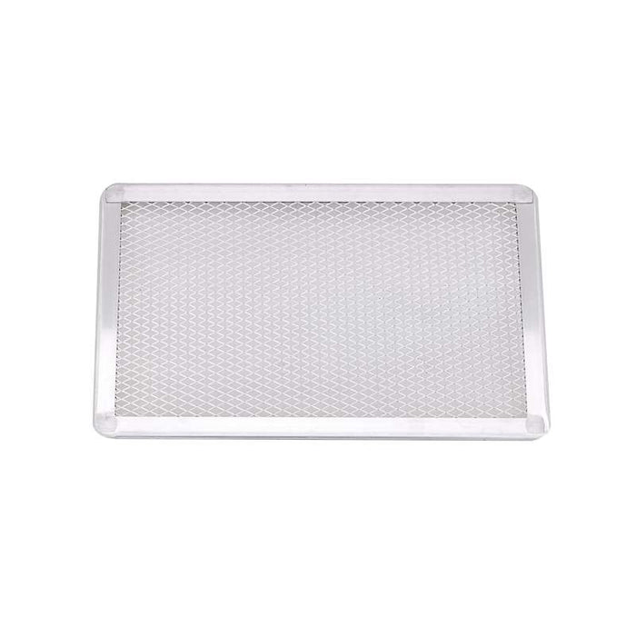 Grille à pizza rectangulaire aluminium à fond ajouré 300x200mm H10mm-12Pcs