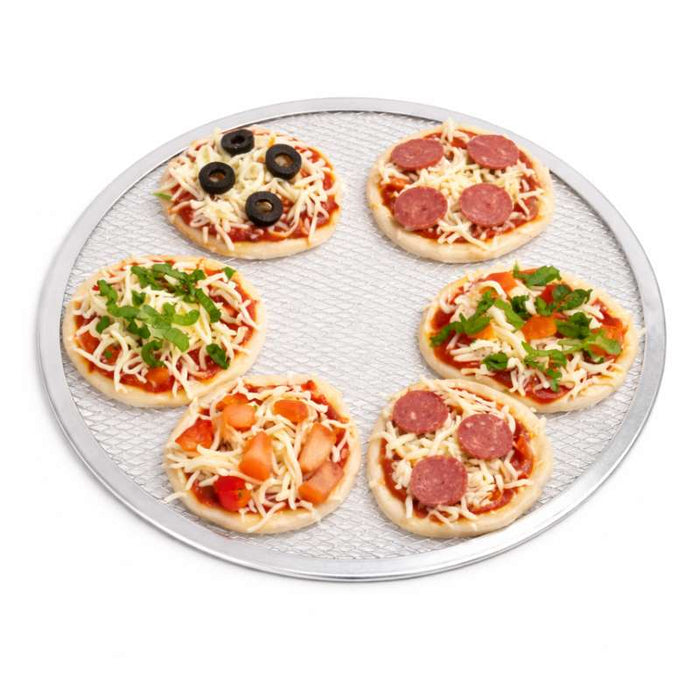 Grille ronde à pizza en aluminium ajouré Ø305mm H4mm - 12Pcs