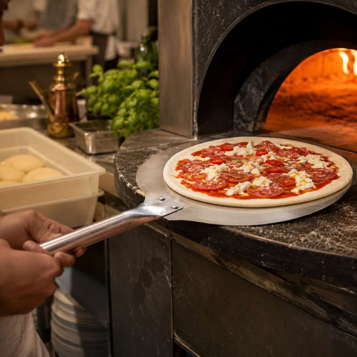 Pelle à Pizza avec poignée en aluminium  508x152mm H15mm-12Pcs