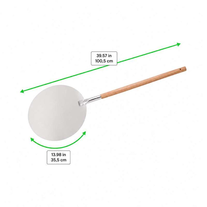 Pelle à Pizza ronde avec poignée en bois diamètre 1 005x355mm H15mm-12Pcs