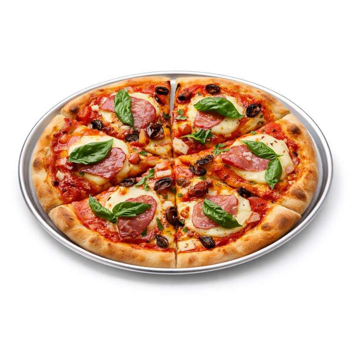 Plat à pizza rond en aluminium Ø508mm H8mm - 12Pcs