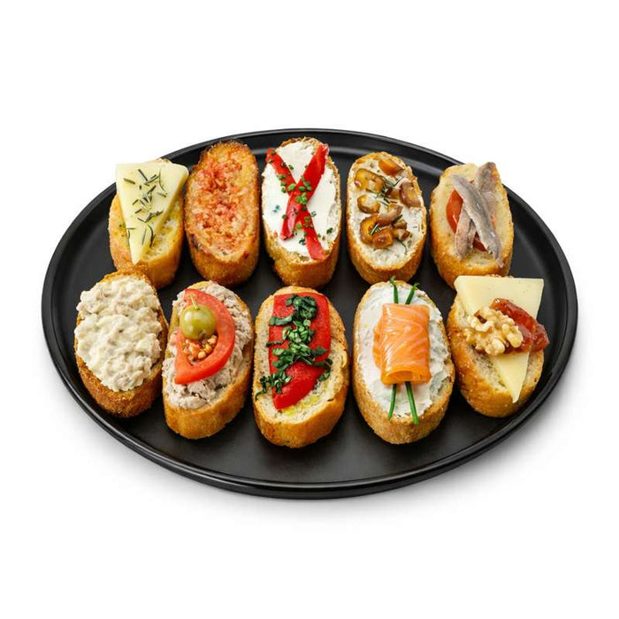 Plat à pizza noir en aluminium anodisé Ø254mm - 12Pcs