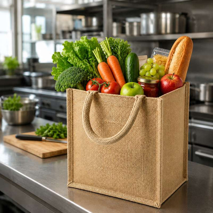 Sac cabas en jute brun 170x260mm H280mm-30Pcs