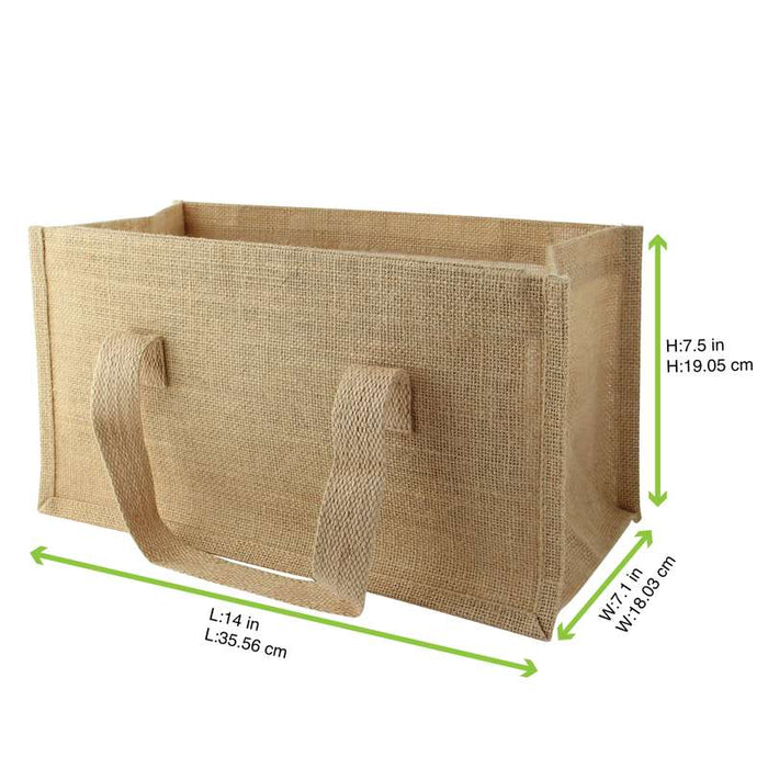 Sac cabas en jute brun 355x180mm H190mm-20Pcs