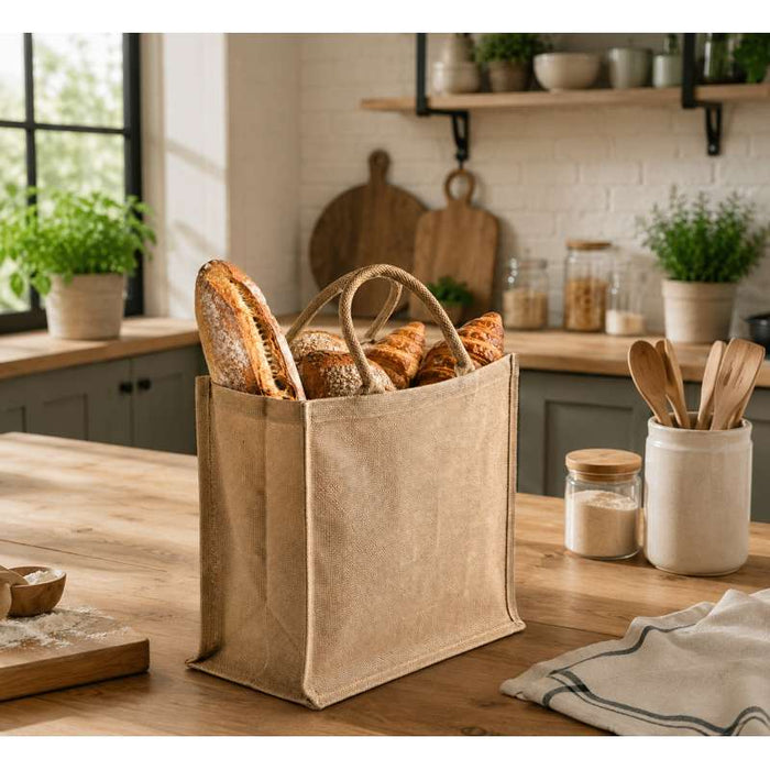 Sac cabas en jute brun 370x230mm H360mm-25Pcs