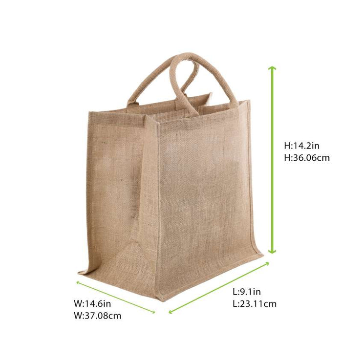 Sac cabas en jute brun 370x230mm H360mm-25Pcs